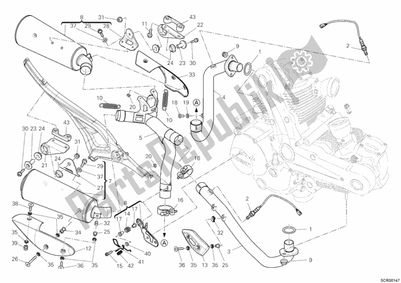 Todas las partes para Sistema De Escape de Ducati Monster 696 ABS 2010